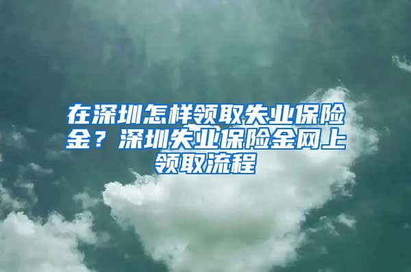 在深圳怎样领取失业保险金？深圳失业保险金网上领取流程