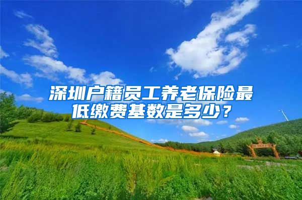 深圳户籍员工养老保险最低缴费基数是多少？