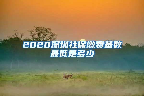 2020深圳社保缴费基数最低是多少