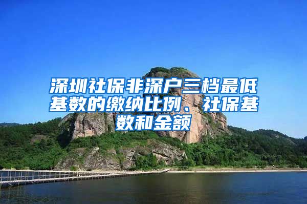 深圳社保非深户三档最低基数的缴纳比例、社保基数和金额