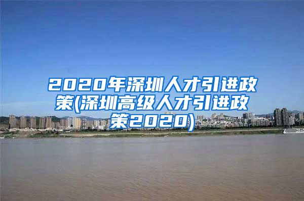 2020年深圳人才引进政策(深圳高级人才引进政策2020)