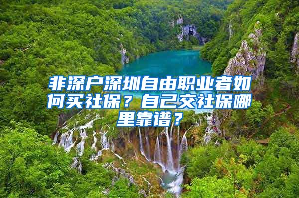 非深户深圳自由职业者如何买社保？自己交社保哪里靠谱？