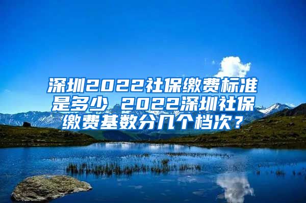 深圳2022社保缴费标准是多少 2022深圳社保缴费基数分几个档次？