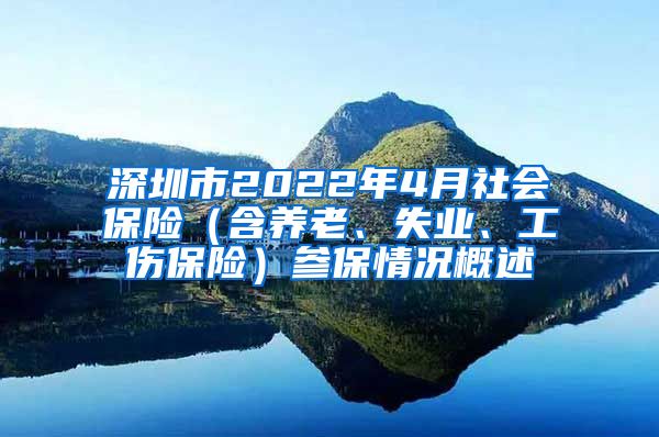 深圳市2022年4月社会保险（含养老、失业、工伤保险）参保情况概述