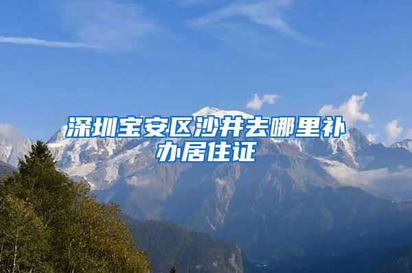 深圳宝安区沙井去哪里补办居住证