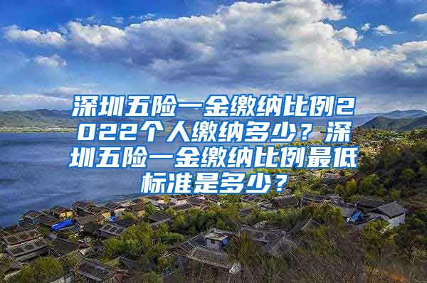 深圳五险一金缴纳比例2022个人缴纳多少？深圳五险一金缴纳比例最低标准是多少？