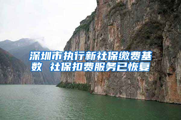 深圳市执行新社保缴费基数 社保扣费服务已恢复