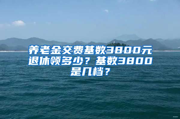 养老金交费基数3800元退休领多少？基数3800是几档？