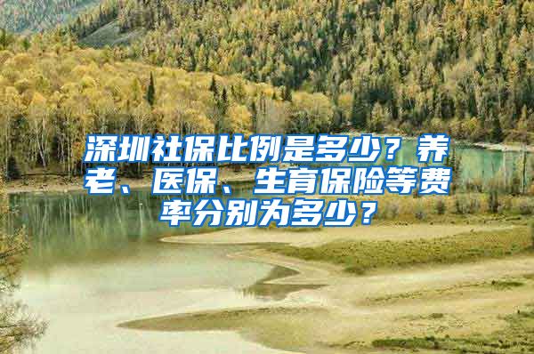 深圳社保比例是多少？养老、医保、生育保险等费率分别为多少？