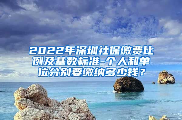 2022年深圳社保缴费比例及基数标准-个人和单位分别要缴纳多少钱？