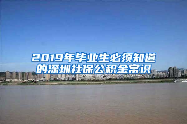 2019年毕业生必须知道的深圳社保公积金常识