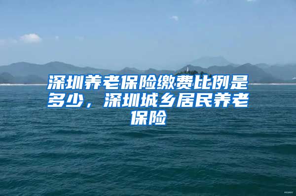 深圳养老保险缴费比例是多少，深圳城乡居民养老保险