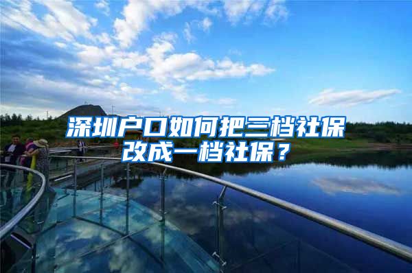 深圳户口如何把三档社保改成一档社保？