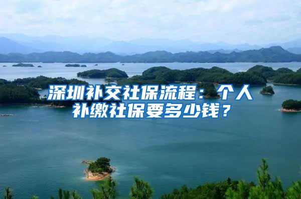 深圳补交社保流程：个人补缴社保要多少钱？