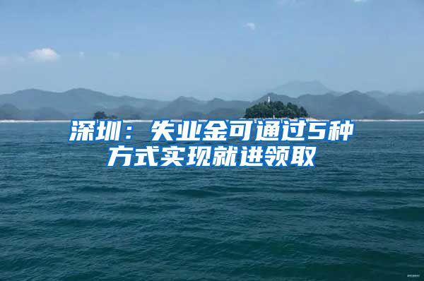 深圳：失业金可通过5种方式实现就进领取