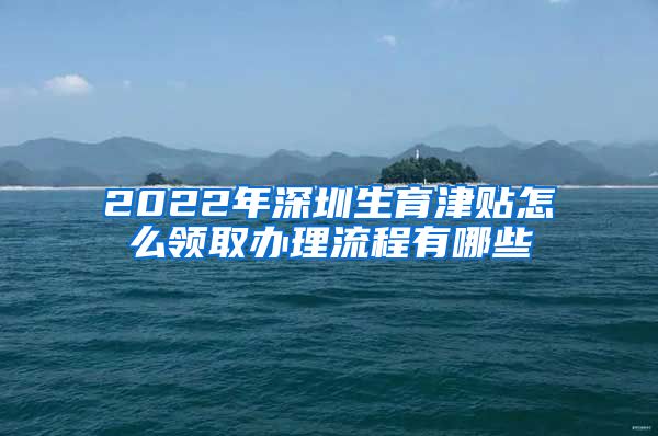 2022年深圳生育津贴怎么领取办理流程有哪些