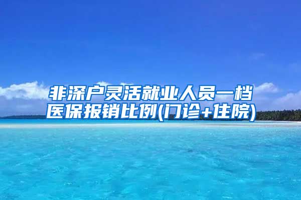 非深户灵活就业人员一档医保报销比例(门诊+住院)