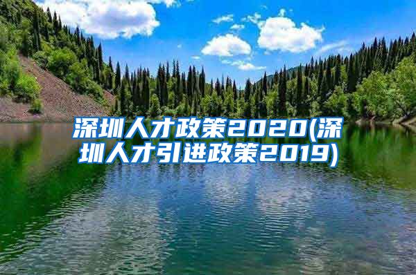 深圳人才政策2020(深圳人才引进政策2019)