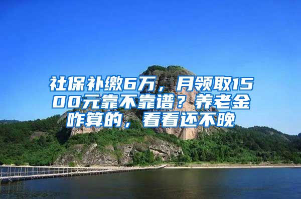 社保补缴6万，月领取1500元靠不靠谱？养老金咋算的，看看还不晚