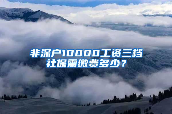 非深户10000工资三档社保需缴费多少？