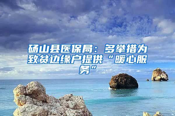 砀山县医保局：多举措为致贫边缘户提供“暖心服务”