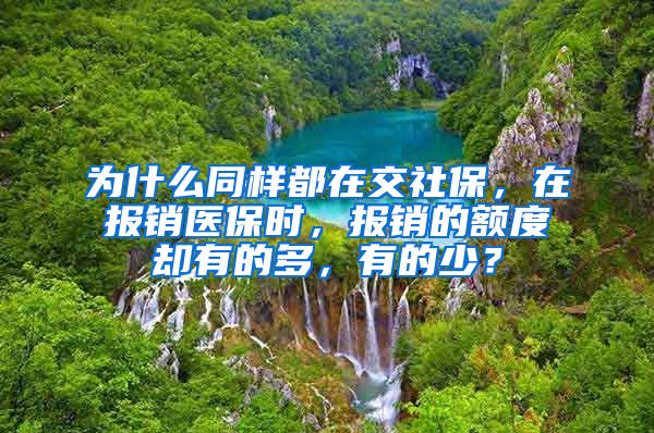 为什么同样都在交社保，在报销医保时，报销的额度却有的多，有的少？