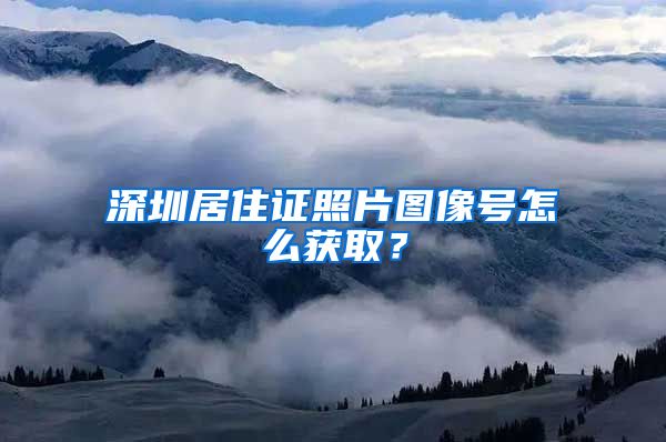 深圳居住证照片图像号怎么获取？