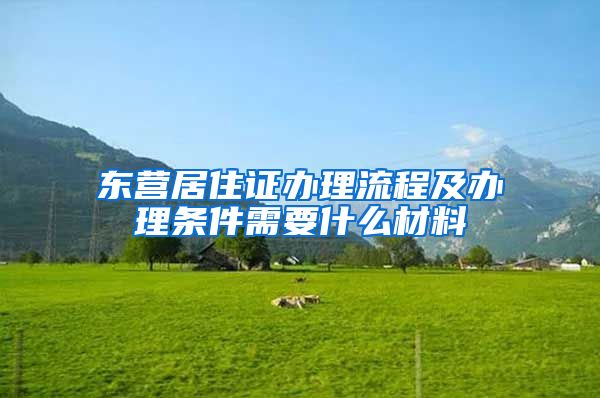 东营居住证办理流程及办理条件需要什么材料