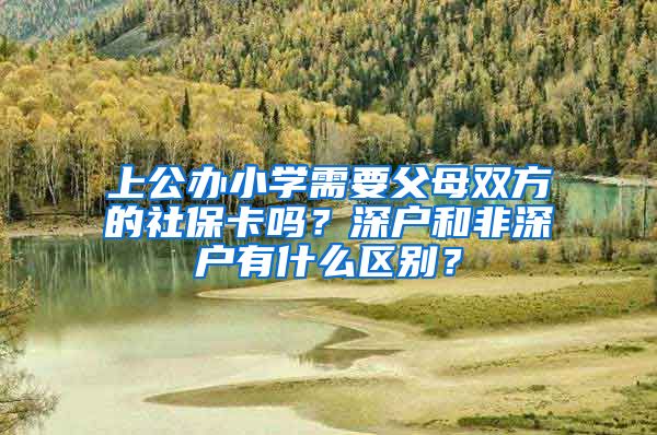 上公办小学需要父母双方的社保卡吗？深户和非深户有什么区别？