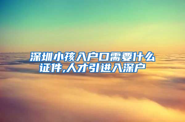 深圳小孩入户口需要什么证件,人才引进入深户