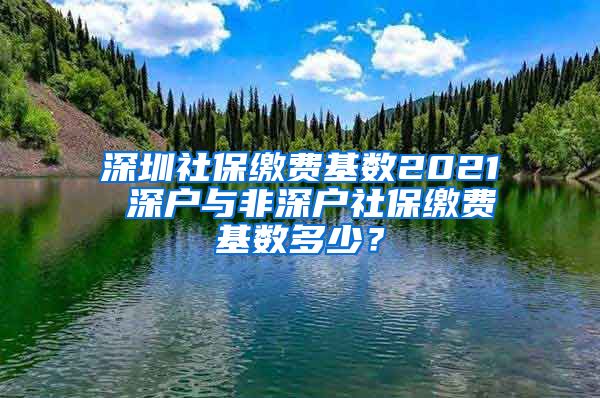 深圳社保缴费基数2021 深户与非深户社保缴费基数多少？