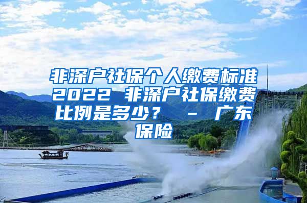 非深户社保个人缴费标准2022 非深户社保缴费比例是多少？ – 广东保险