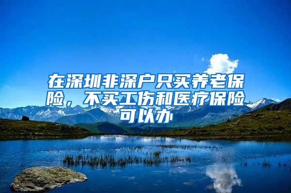 在深圳非深户只买养老保险，不买工伤和医疗保险可以办