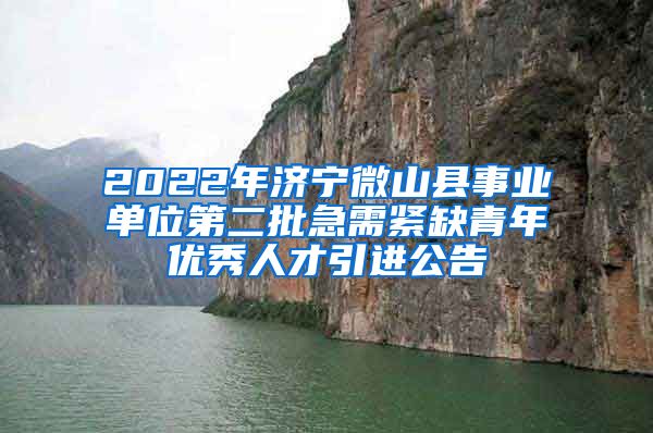 2022年济宁微山县事业单位第二批急需紧缺青年优秀人才引进公告