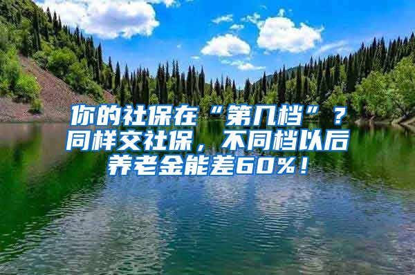 你的社保在“第几档”？同样交社保，不同档以后养老金能差60%！