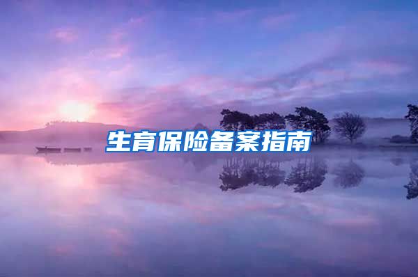 生育保险备案指南