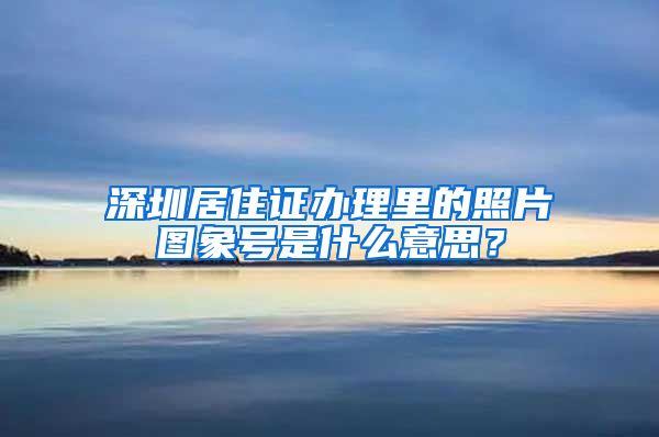 深圳居住证办理里的照片图象号是什么意思？