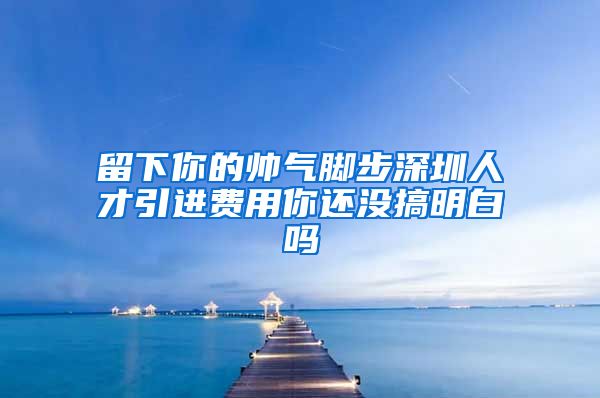 留下你的帅气脚步深圳人才引进费用你还没搞明白吗