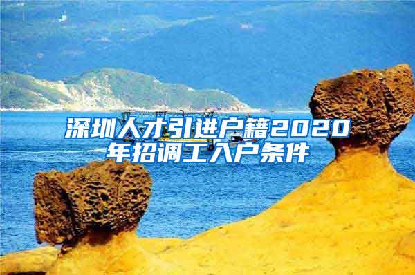 深圳人才引进户籍2020年招调工入户条件