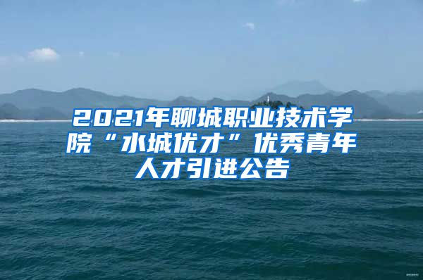 2021年聊城职业技术学院“水城优才”优秀青年人才引进公告