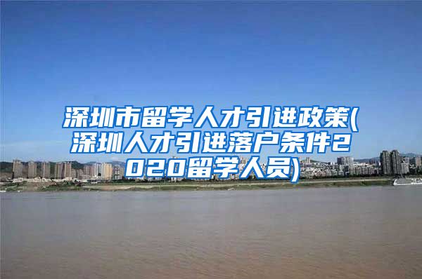 深圳市留学人才引进政策(深圳人才引进落户条件2020留学人员)