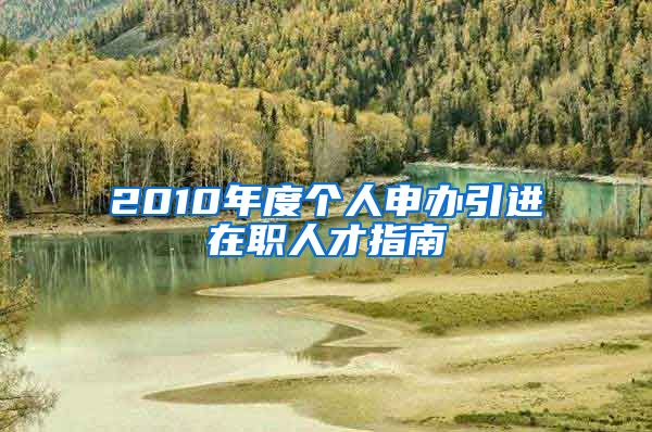 2010年度个人申办引进在职人才指南