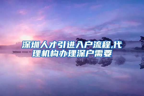 深圳人才引进入户流程,代理机构办理深户需要