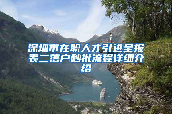 深圳市在职人才引进呈报表二落户秒批流程详细介绍