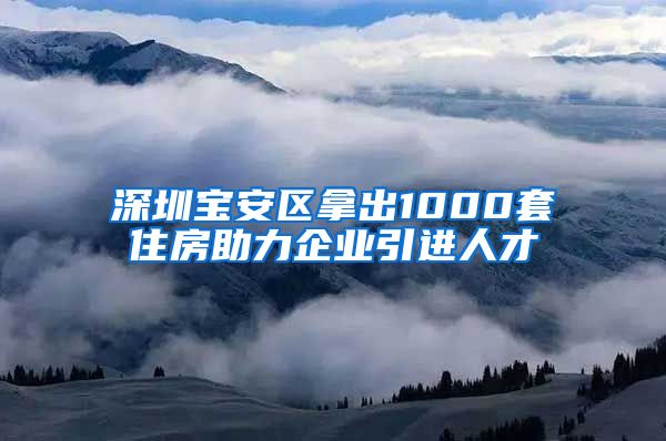 深圳宝安区拿出1000套住房助力企业引进人才