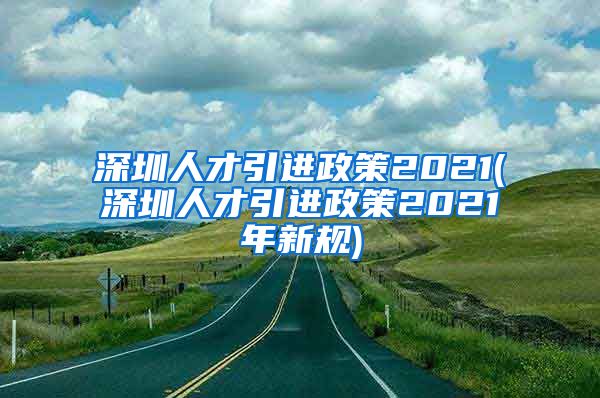 深圳人才引进政策2021(深圳人才引进政策2021年新规)