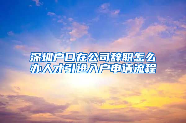 深圳户口在公司辞职怎么办人才引进入户申请流程