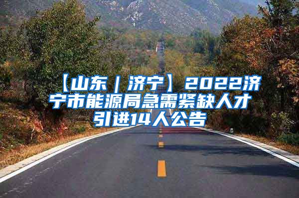 【山东｜济宁】2022济宁市能源局急需紧缺人才引进14人公告