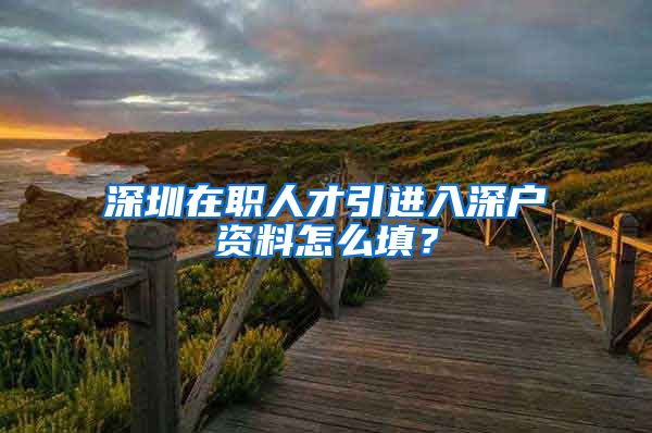 深圳在职人才引进入深户资料怎么填？