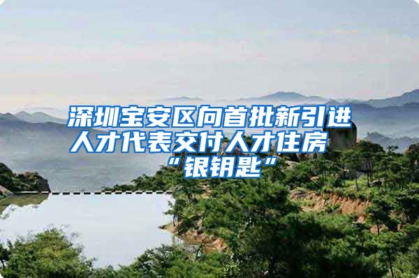 深圳宝安区向首批新引进人才代表交付人才住房“银钥匙”